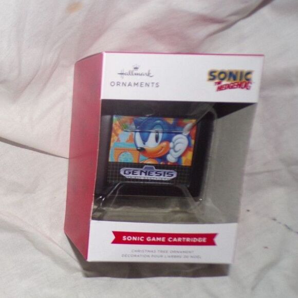 NEW Sealed Hallmark Ornaments - Sonic The Hedgehog Game Cartridge | Sega Genesis - Picture 1 of 3